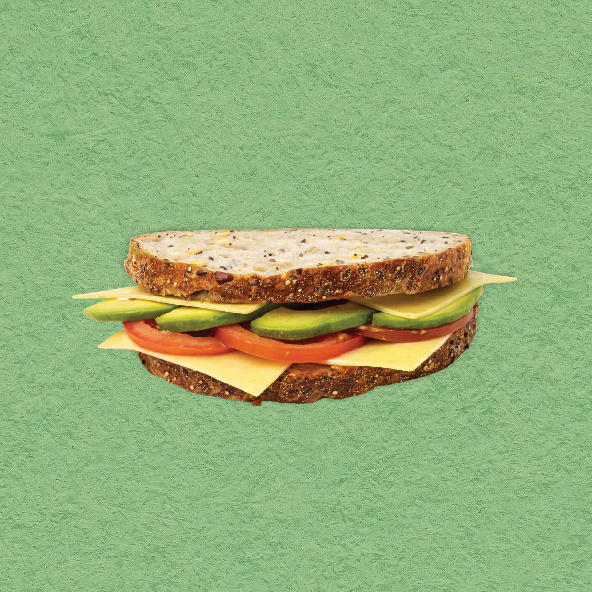Avocado, Cheese & Tomato on Quinoa & Soy
