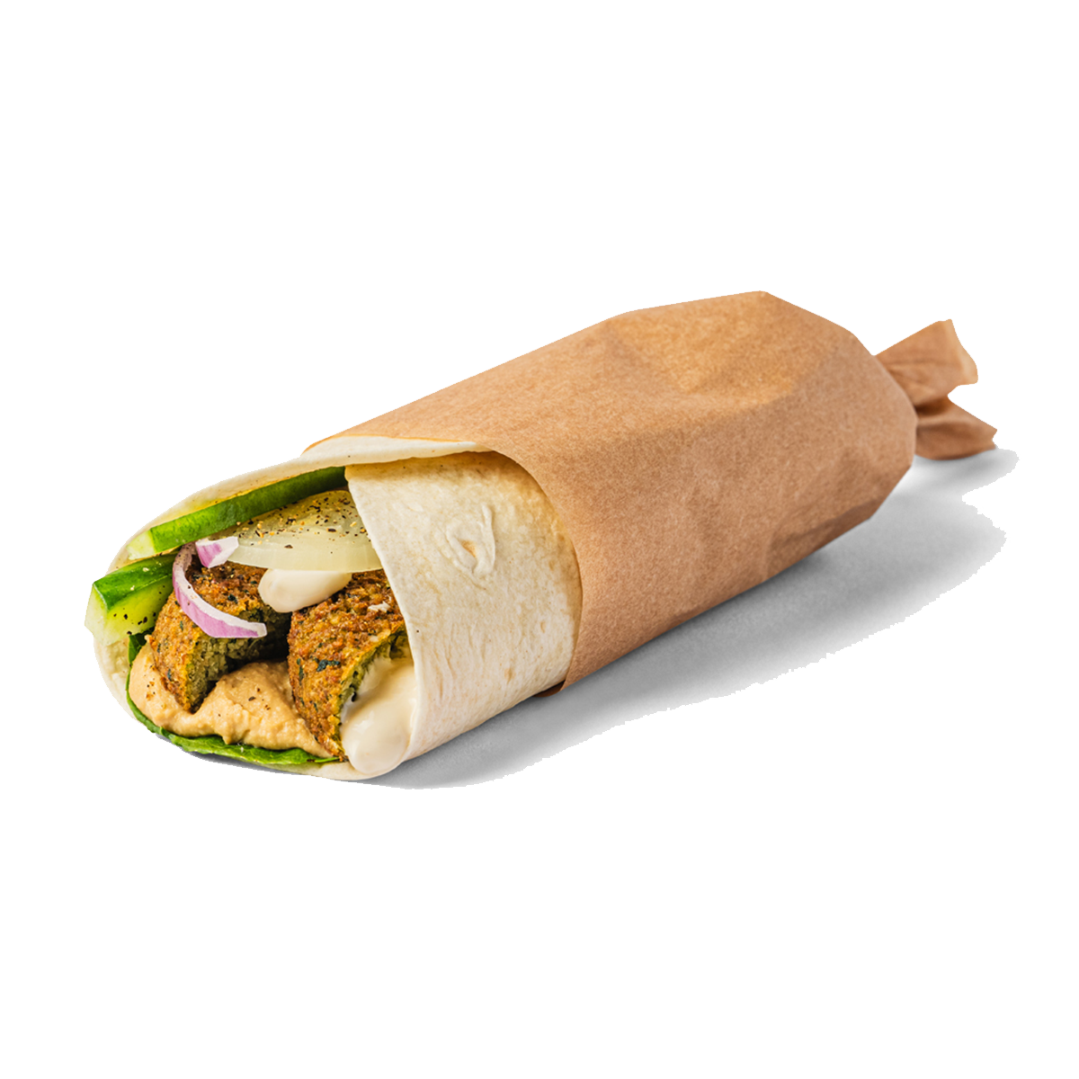 Green Pea Falafel Wrap