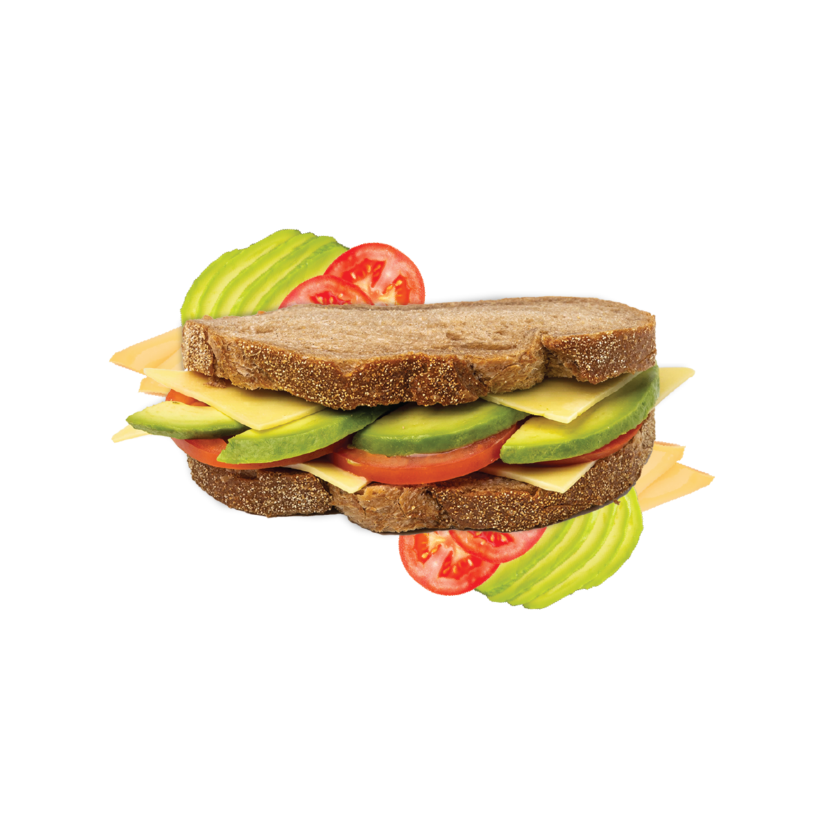 Avocado, Cheese & Tomato on Wholemeal