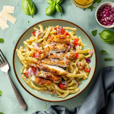 Crumbed Chicken Pasta Salad