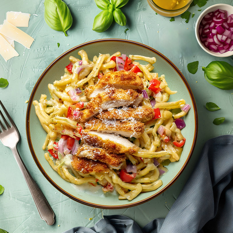 Crumbed Chicken Pasta Salad