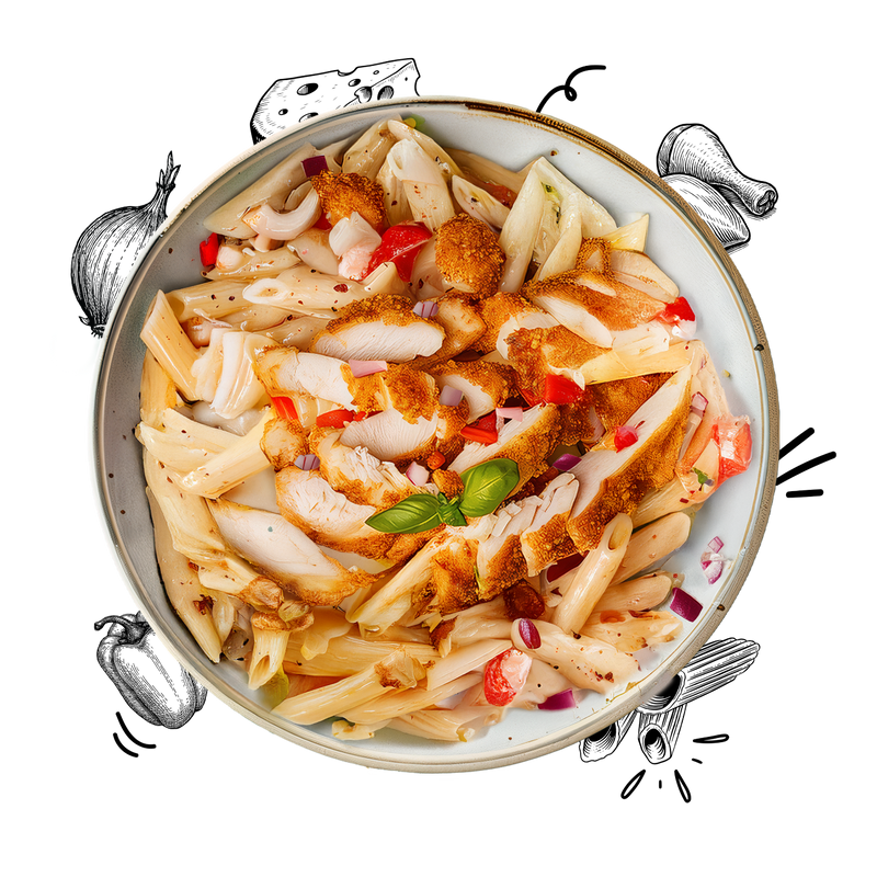 Crumbed Chicken Pasta Salad