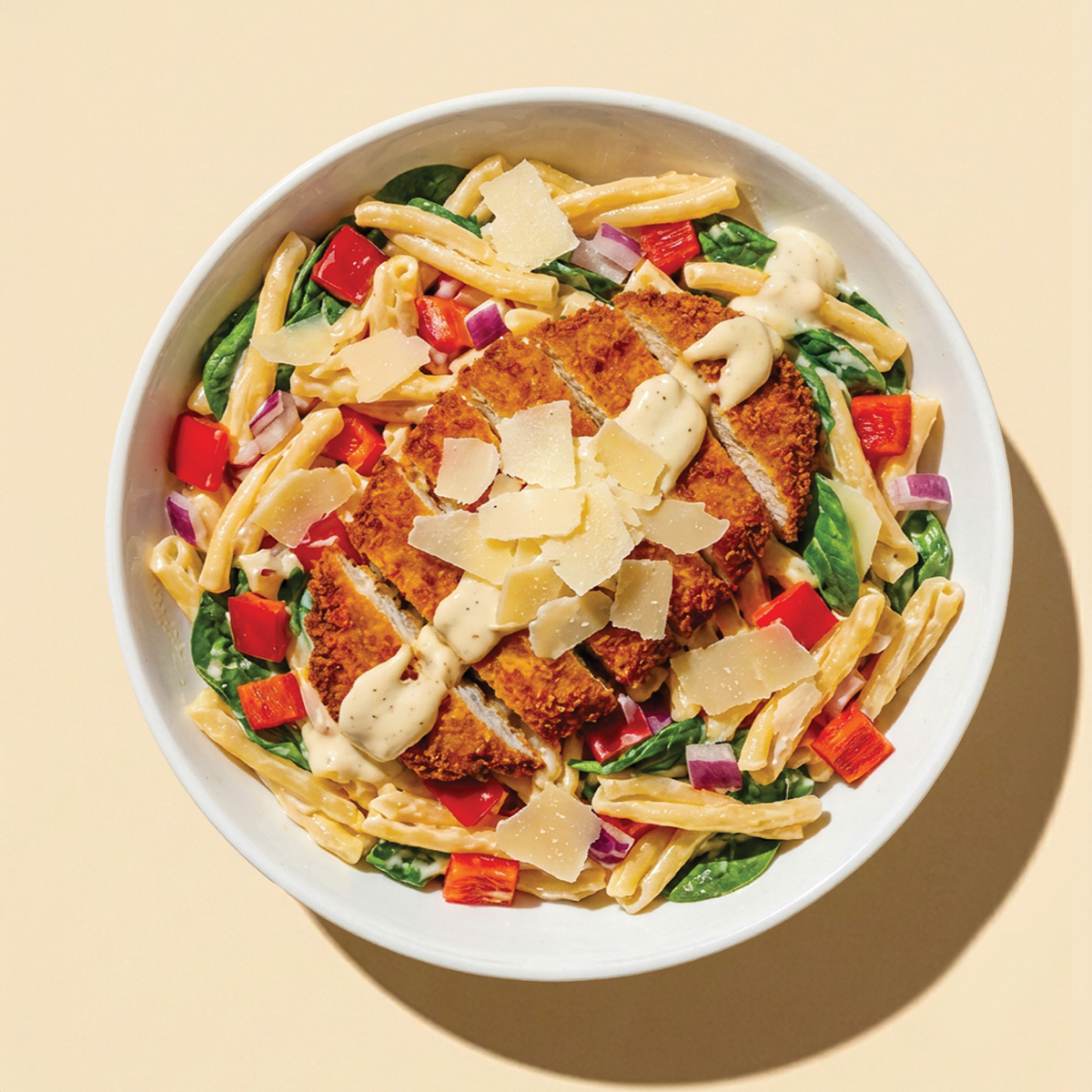 Chicken Pasta Parm-ish Bowl