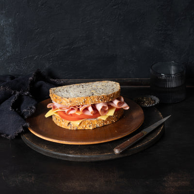 Ham, Cheese & Tomato on Quinoa & Soy